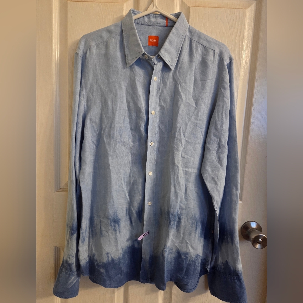 Hugo Boss Orange Label Made In Italy Lightweight Ombre Shirt